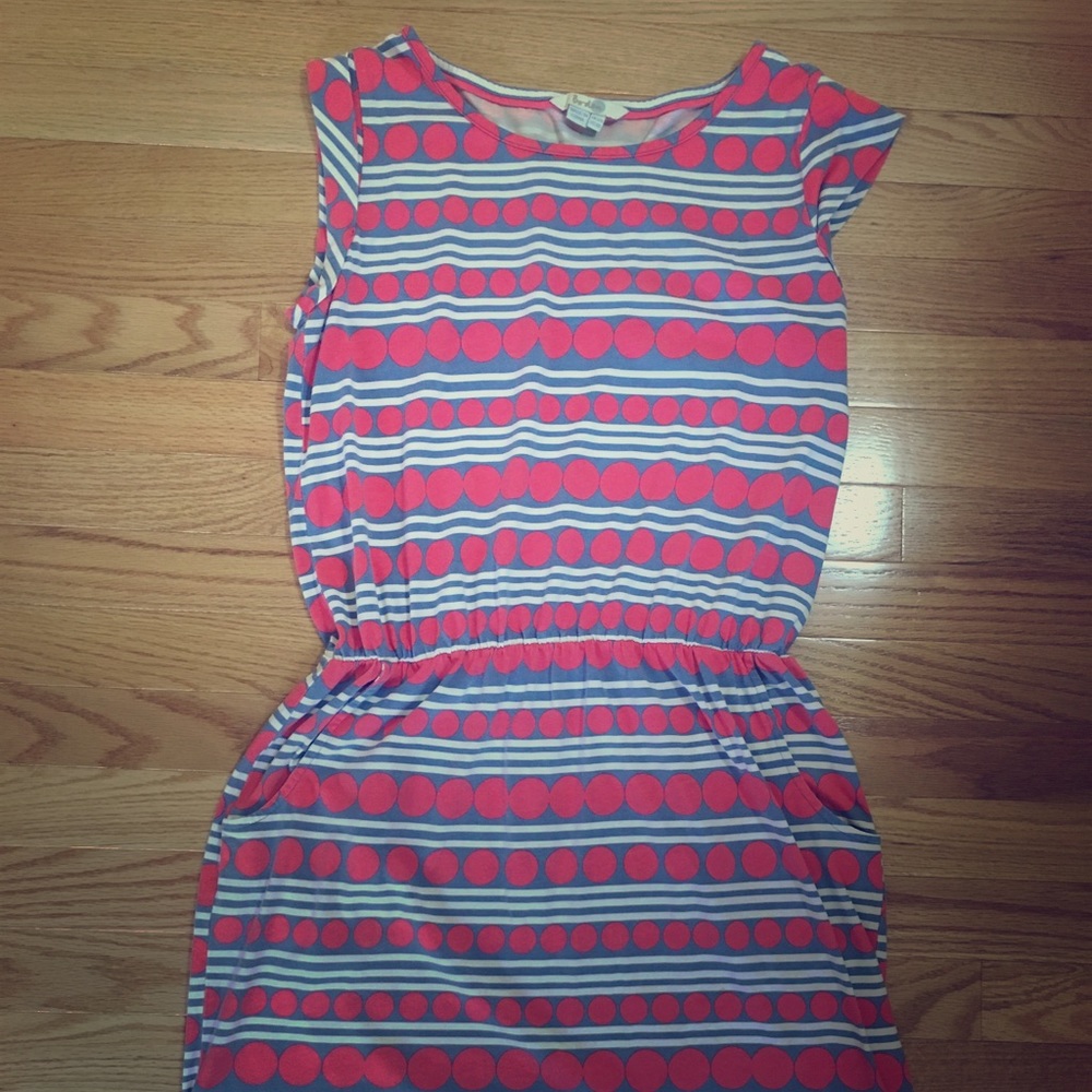 Boden pink and blue cotton dress